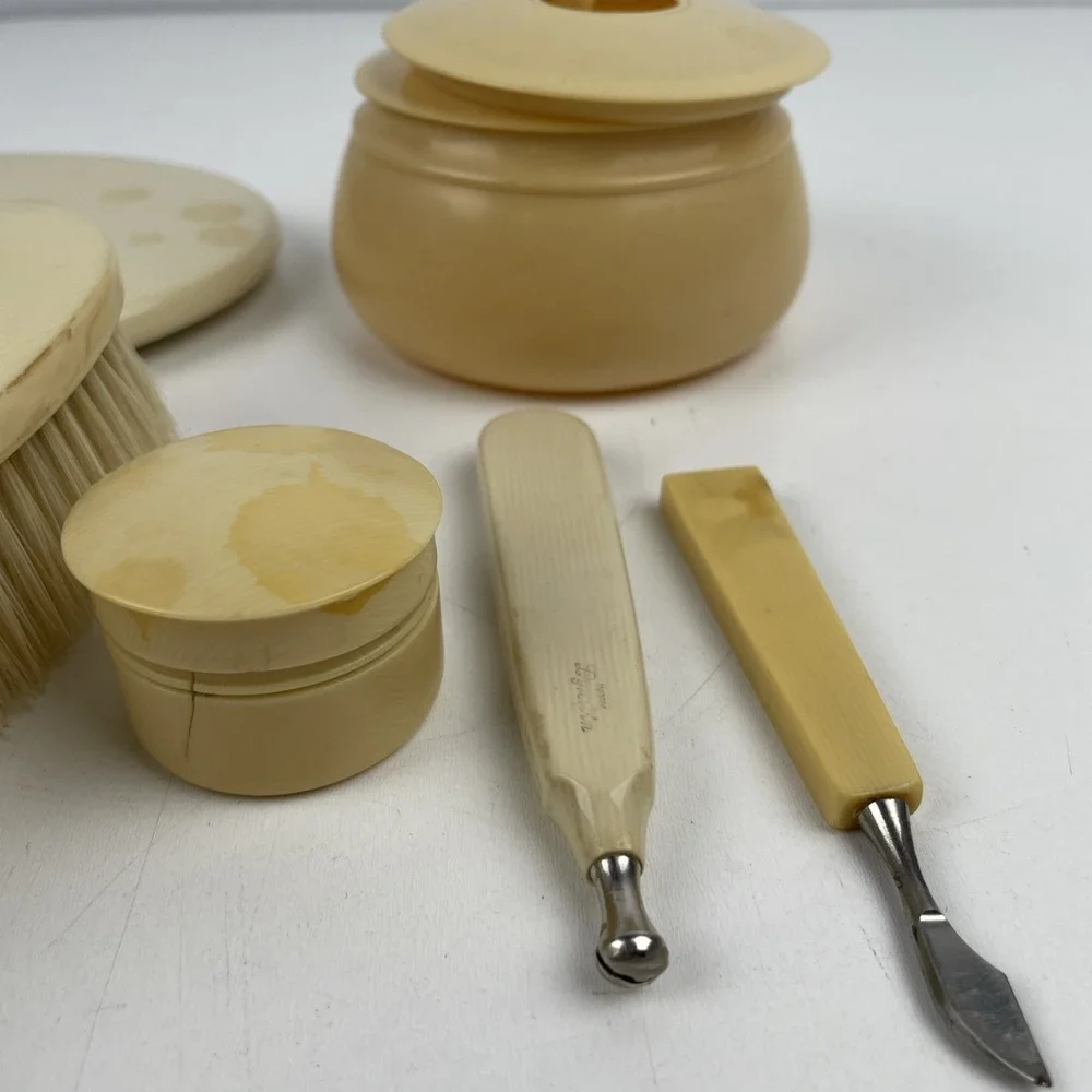 La France Ivory Pyralin Vanity Set 1930s – 9pc